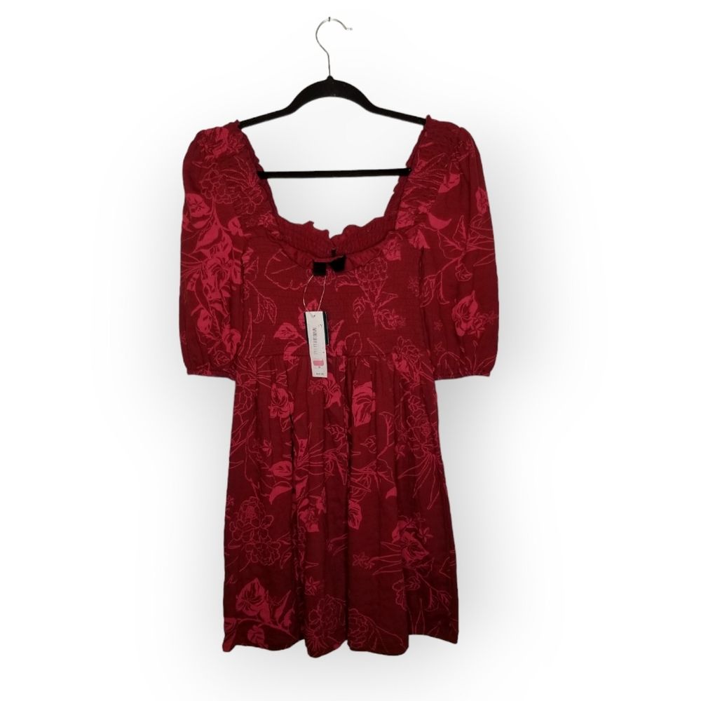 Roxy Red Floral Mini Dress - Picture 4 of 5